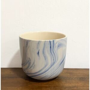 Marbled Ceramic Decorative Jar / Planter / Accent Piece
